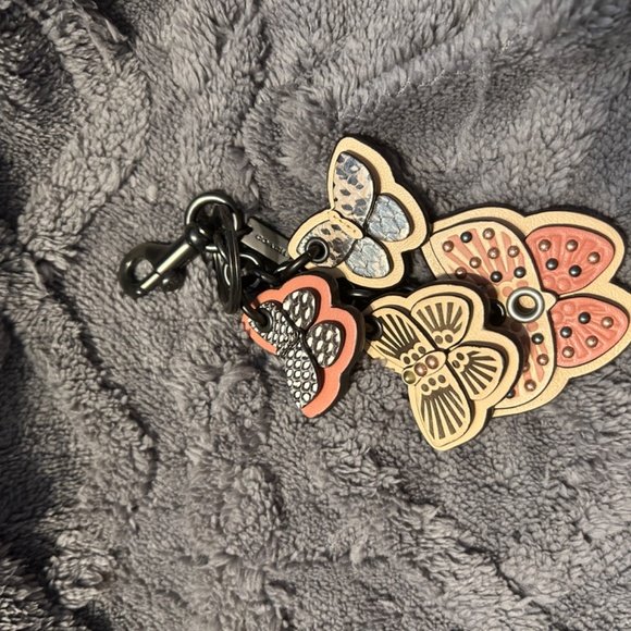 Extremely Rare Coach Butterfly Appliqué Novelty Shoulder Strap Leather and snake - Picture 5 of 8